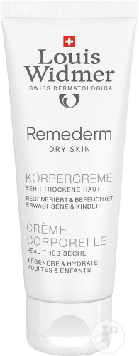 Louis Widmer Remederm Body Cream For Very Dry Skin Without Perfume Tube 75ml