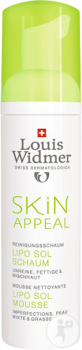 Louis Widmer Skin Appeal Lipo Sol Cleansing Foam Without Perfume Pump Dispenser 150ml