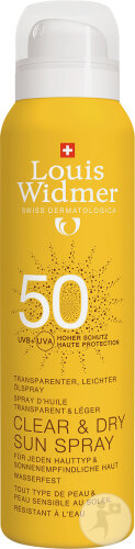 Louis Widmer Sun Clear & Dry Sun Spray SPF50 200ml
