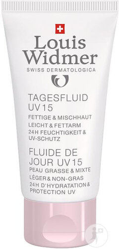 Louis Widmer Day Fluid UV 15 Without Perfume Jar 50ml