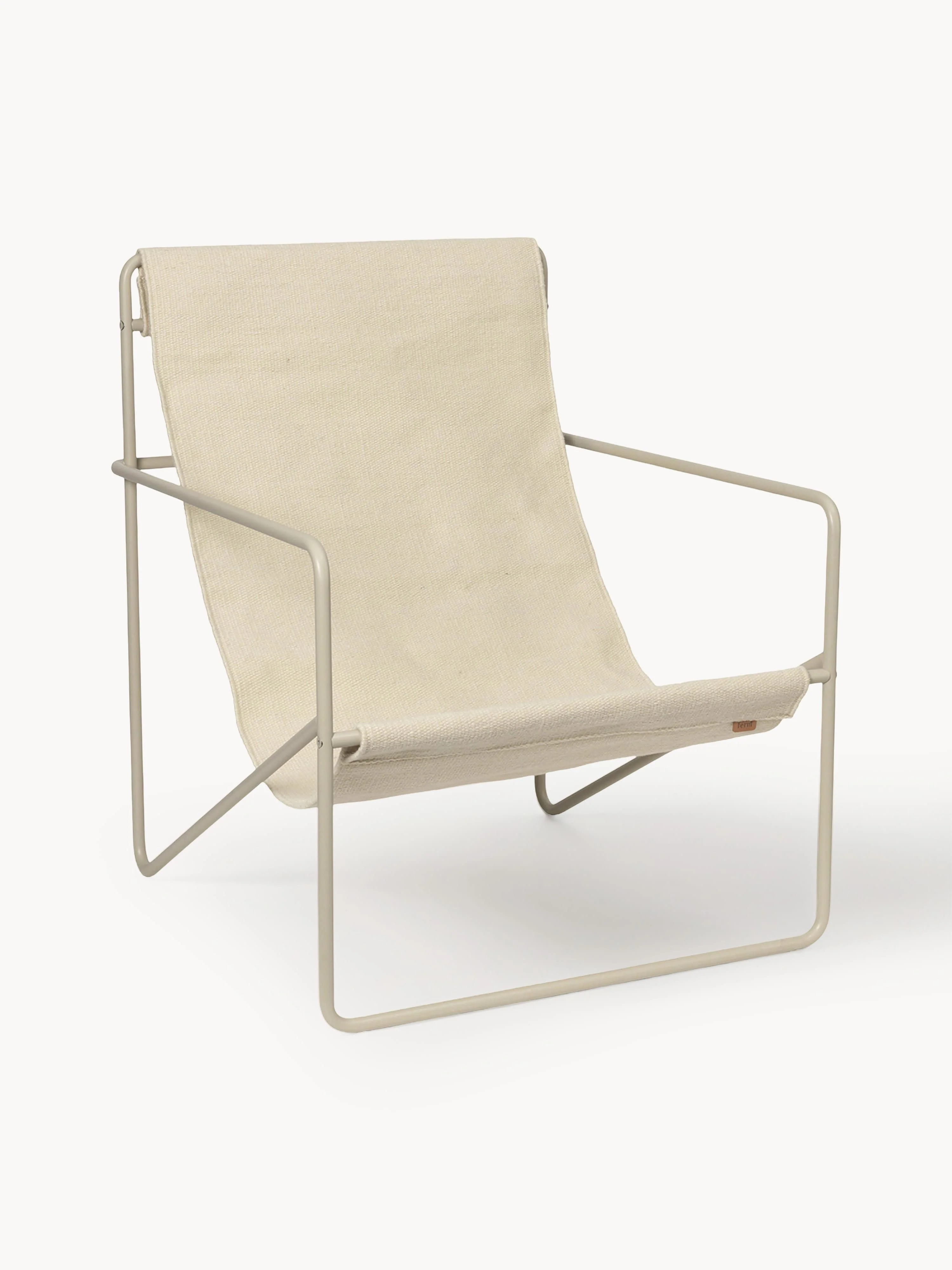 Ferm Living Desert lounge chair, Woven fabric, light beige, greige
