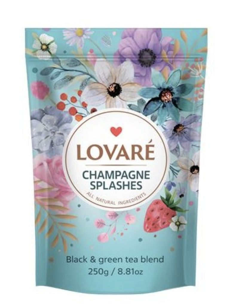 Siberia Group, ULAN GmbH Lovare Tea "Splashes Champagne" Black and Green Tea Blend 250g