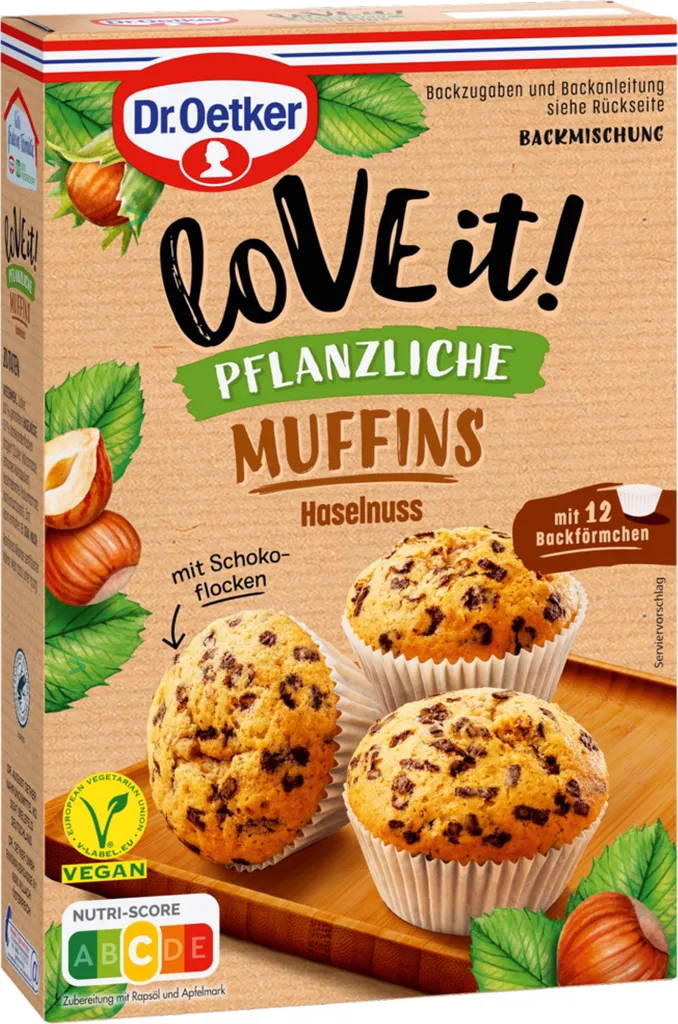Mega-Paradies Love it Muffins Hazelnut Baking Mix Plant-Based Vegan 435g