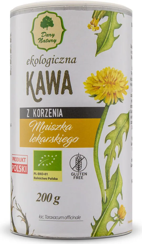 Dandelion root coffee, gluten-free, organic 200 g - DARY NATURY 200g