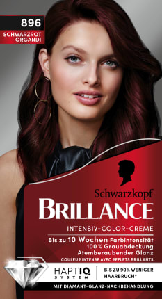 Schwarzkopf Brillance Hair Color Black Red Organdi 896, 1 pc