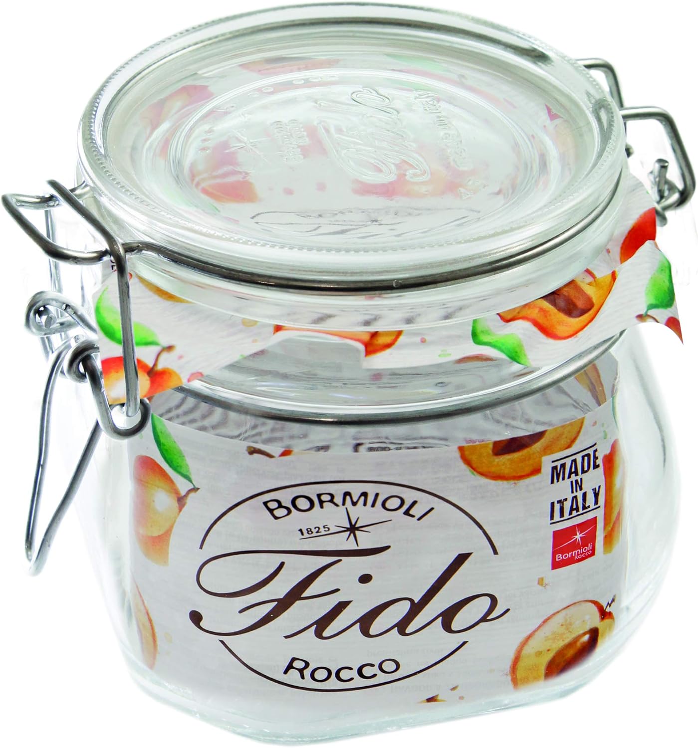 Bormioli Rocco Fido 4309 Wire Clip Jars 560ml Capacity Pack of 6 White