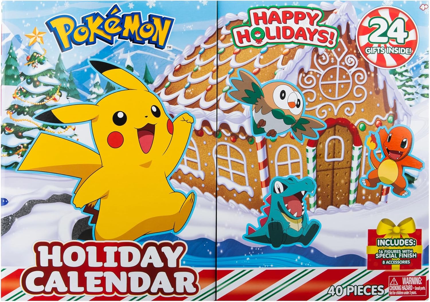 Jazwares Pokémon PKW3066 Battle Figure Advent Calendar, Official Pokémon Calendar with 24 Surprises