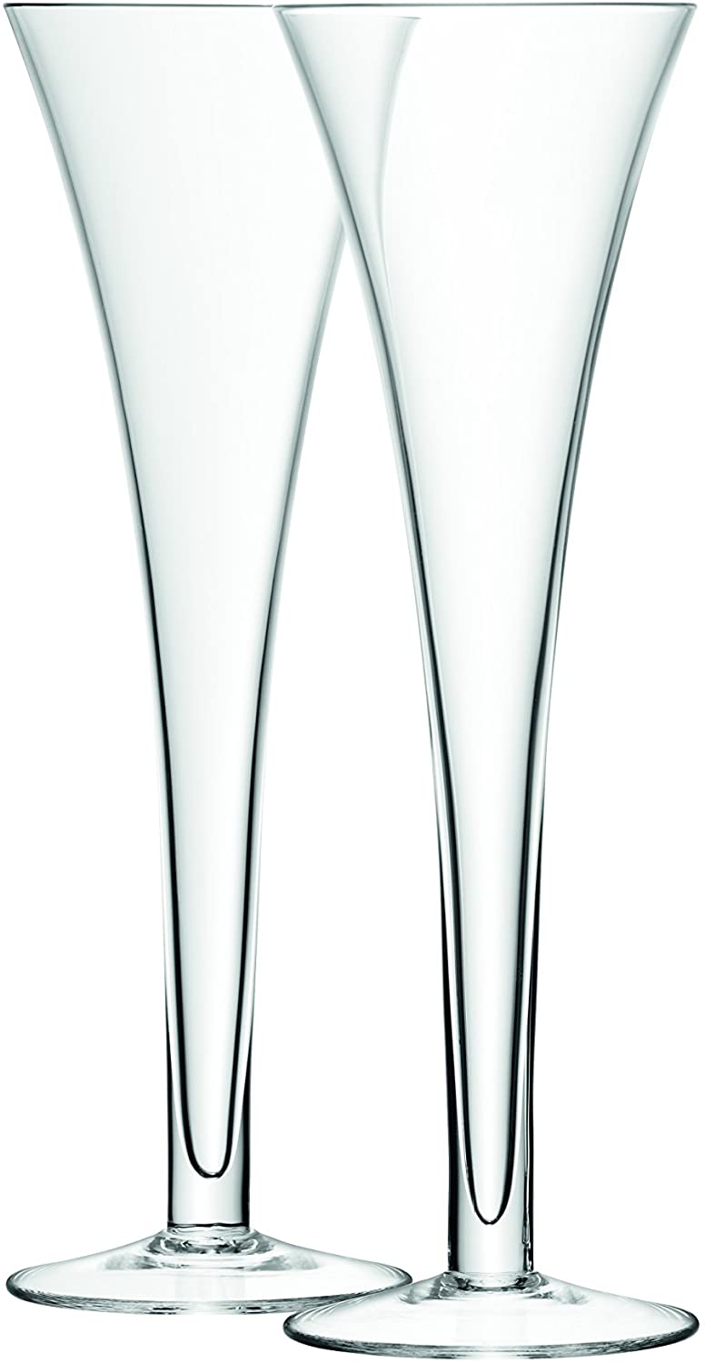 LSA Bar Hollow Stem Flute Clear 200ml (2 Pack)