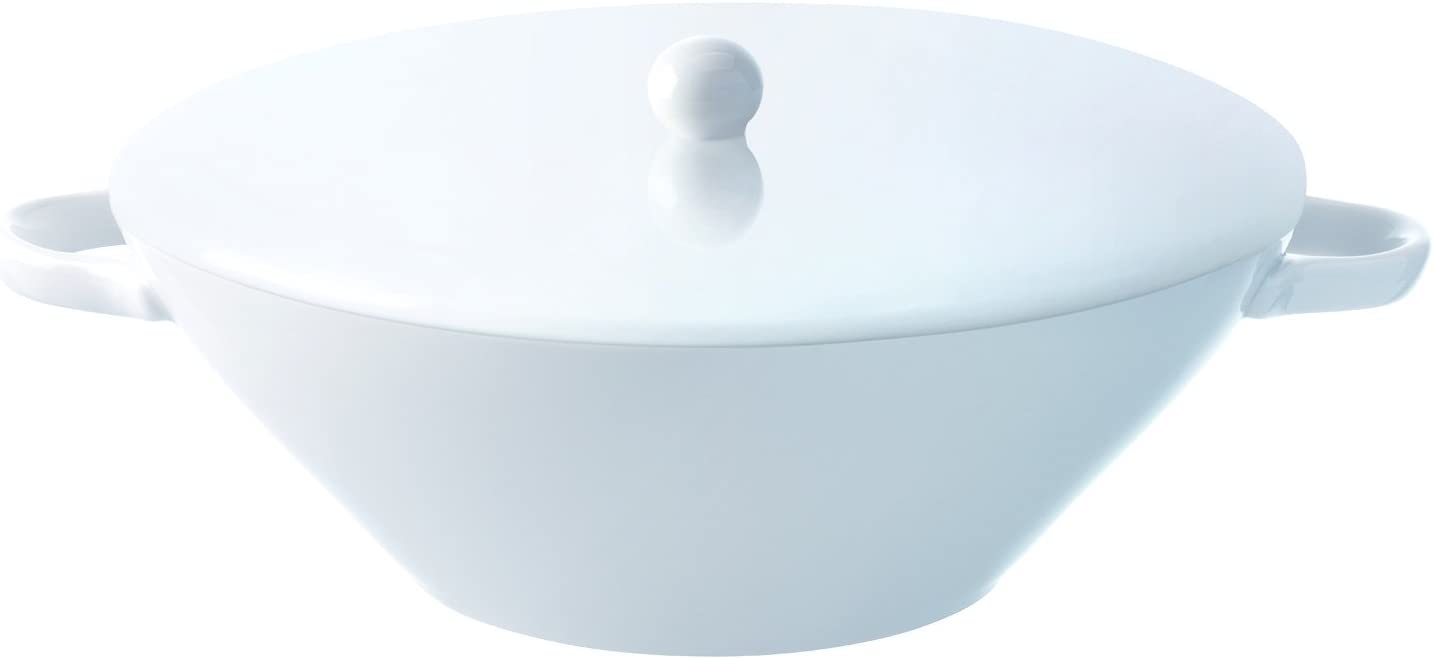LSA International 25 cm Dine Vegetable Serving Plate, White