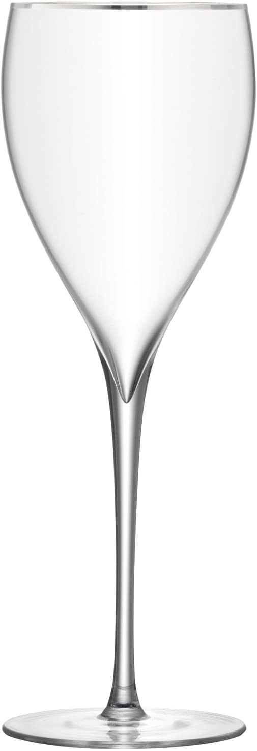 LSA International 380 ml Savoy Wine Glass, Platinum (Pack of 2)