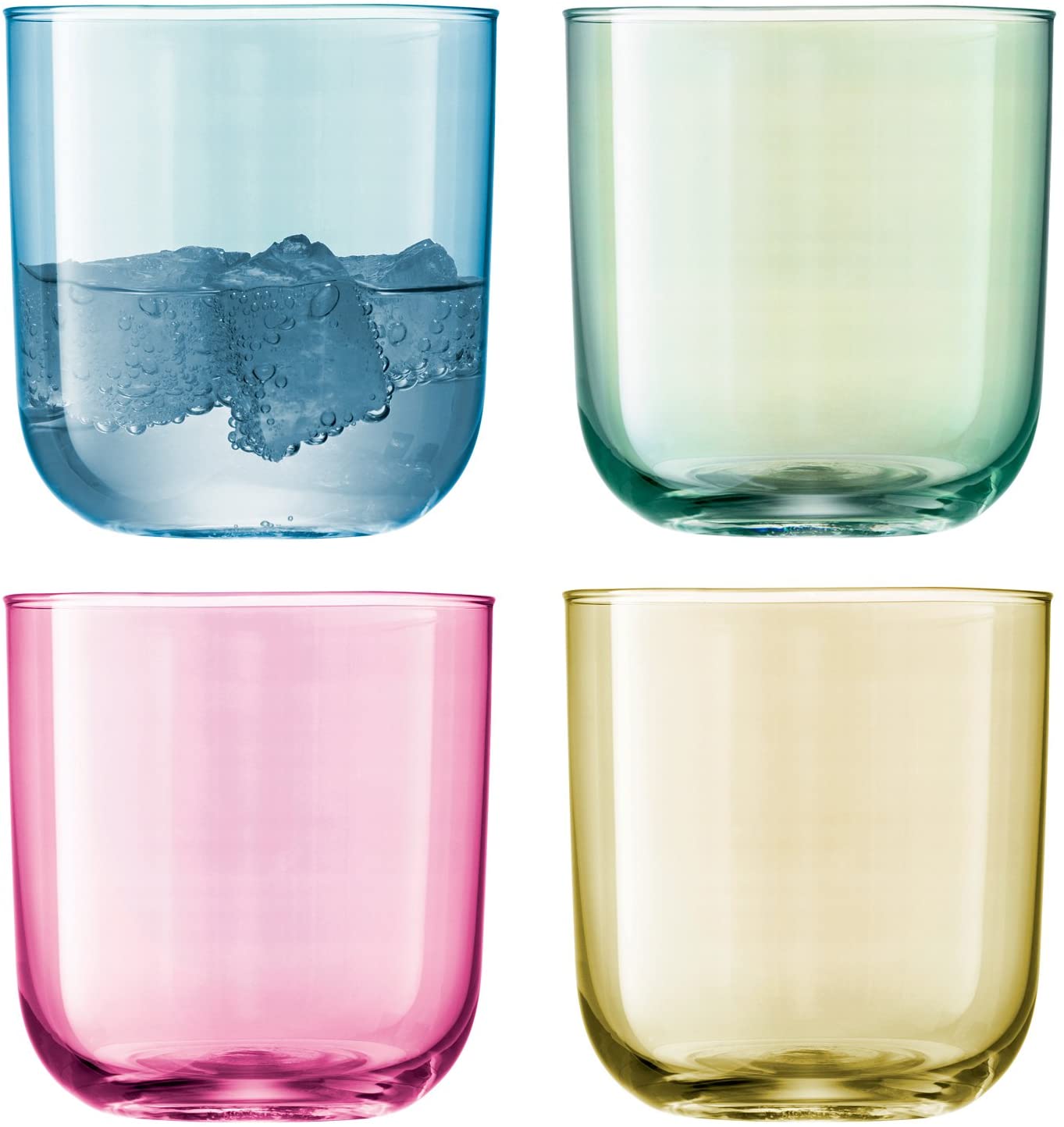 LSA International 420 ml Polka Tumbler Pastel, Assorted (Pack of 4)