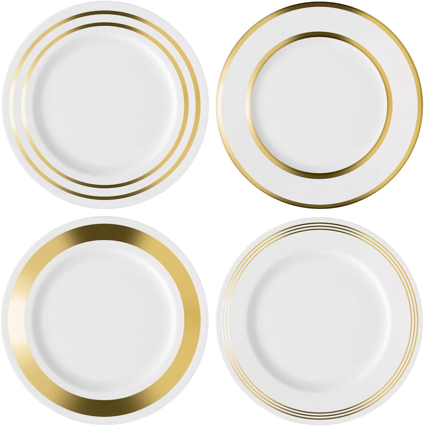 LSA International Deco Dinner Plate ø28 cm Assorted Colours x 4 Gold