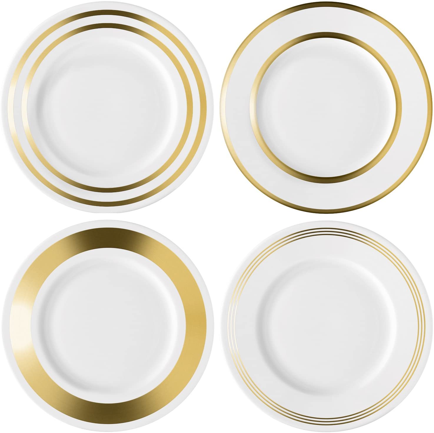 LSA International Deco Starter/Dessert Plates 20 cm Diameter x 4 Gold