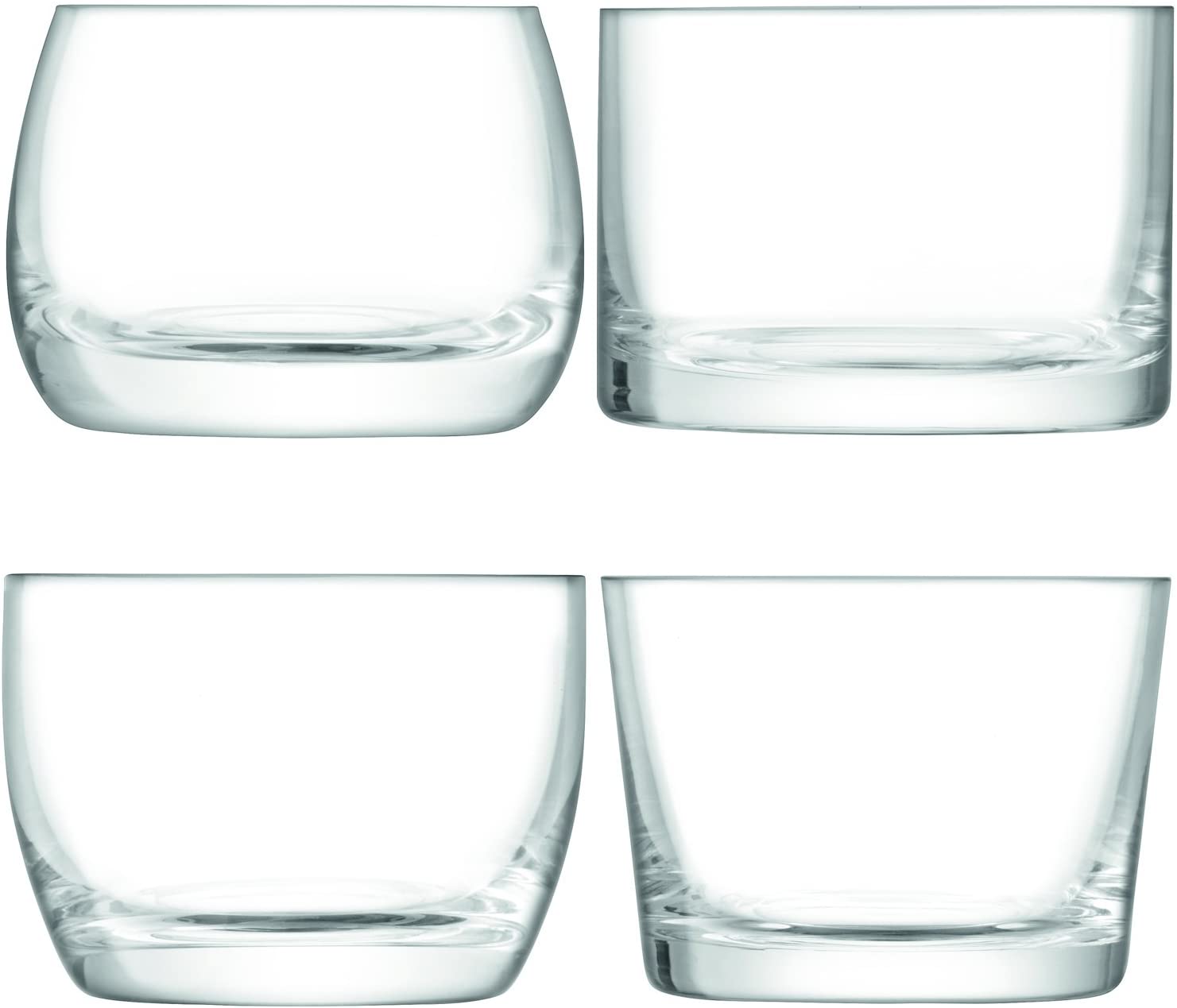 LSA International Lulu Bowl Diameter 9 cm Transparent Assorted Colours x 4 Set of 4