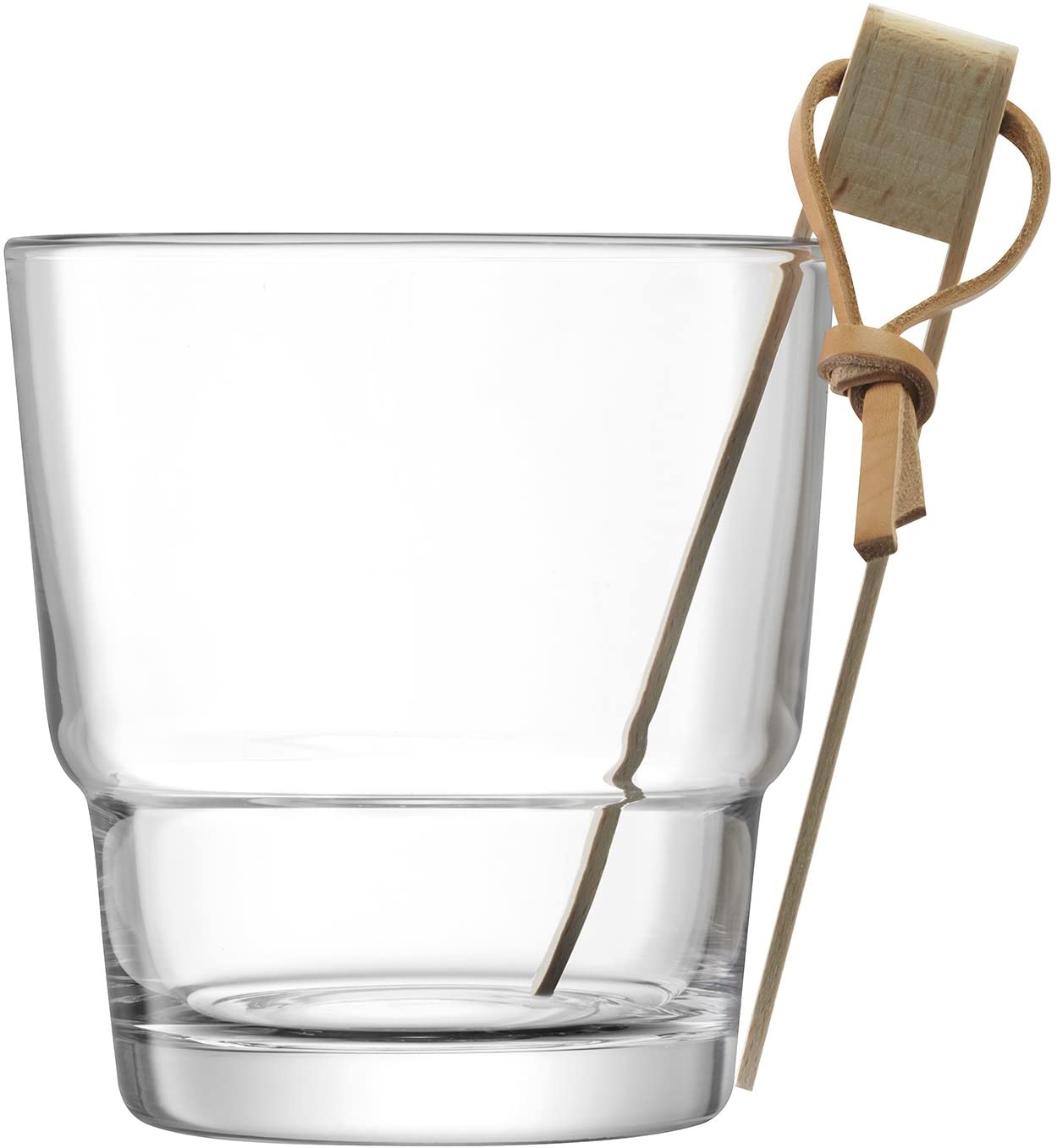 LSA International Mixologist Ice Bucket and Tongs, 14 cm High, Glass, Clear, 12.2 x 12.2 x 14 cm