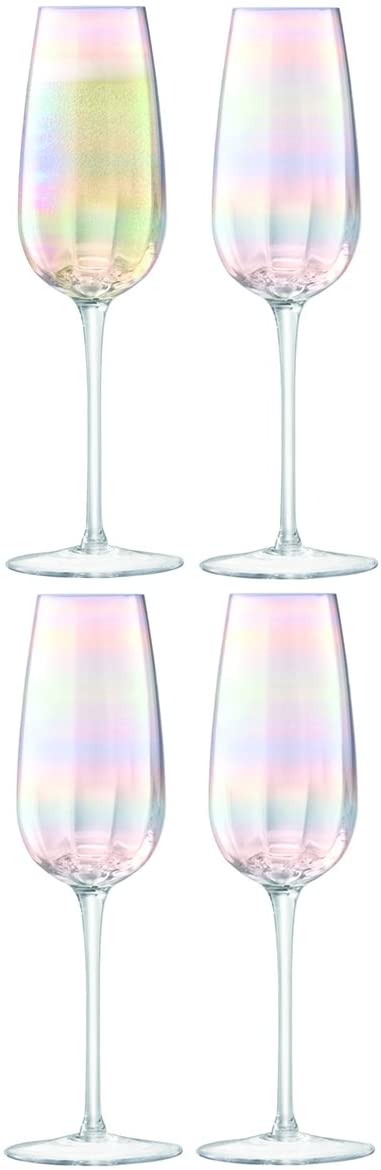 LSA Pearl Champagne Flute 250 ml Mother of Pearl x 4