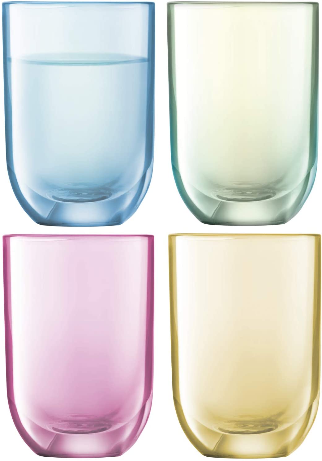 LSA International Polka Vodka Glass, Assorted Metallic, 60 ml, Set of 4_P