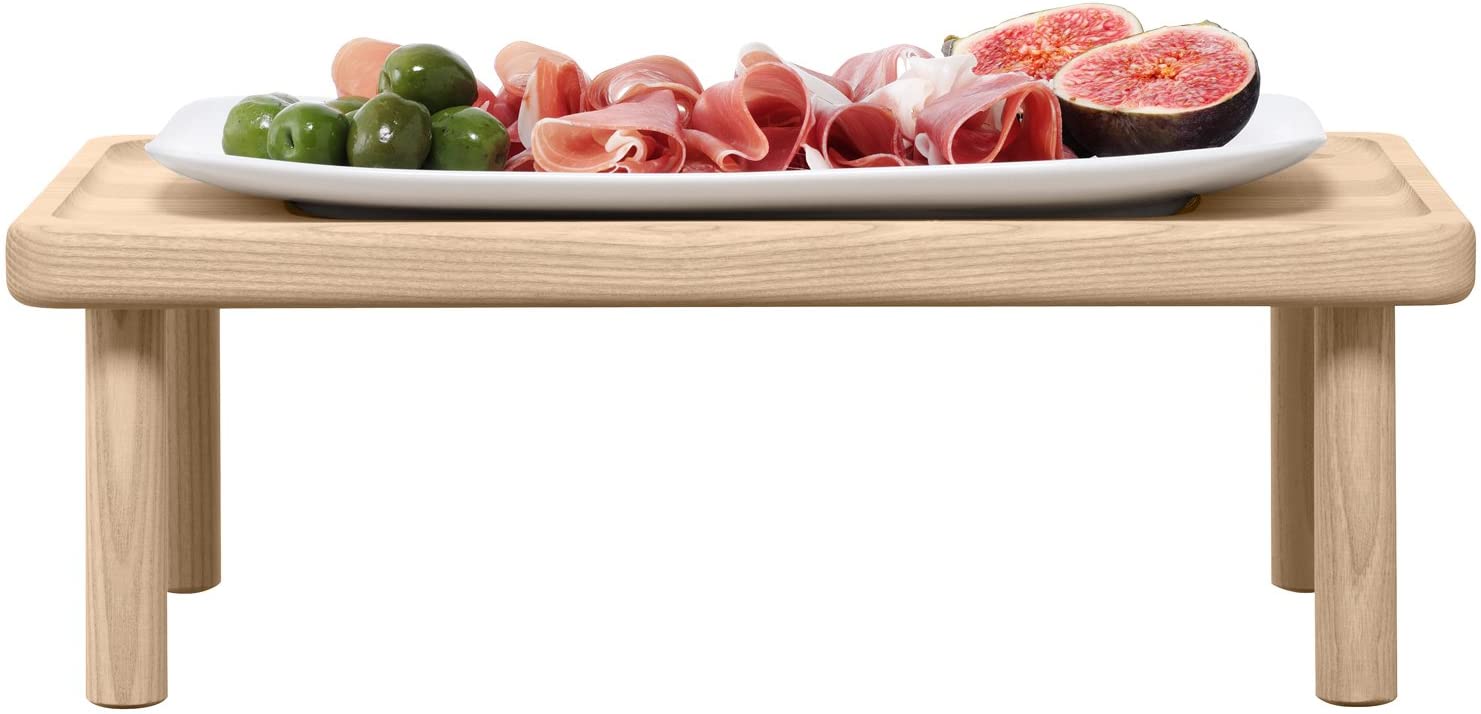 LSA International Stilt 30 cm Serving Plate, Ash and Stand