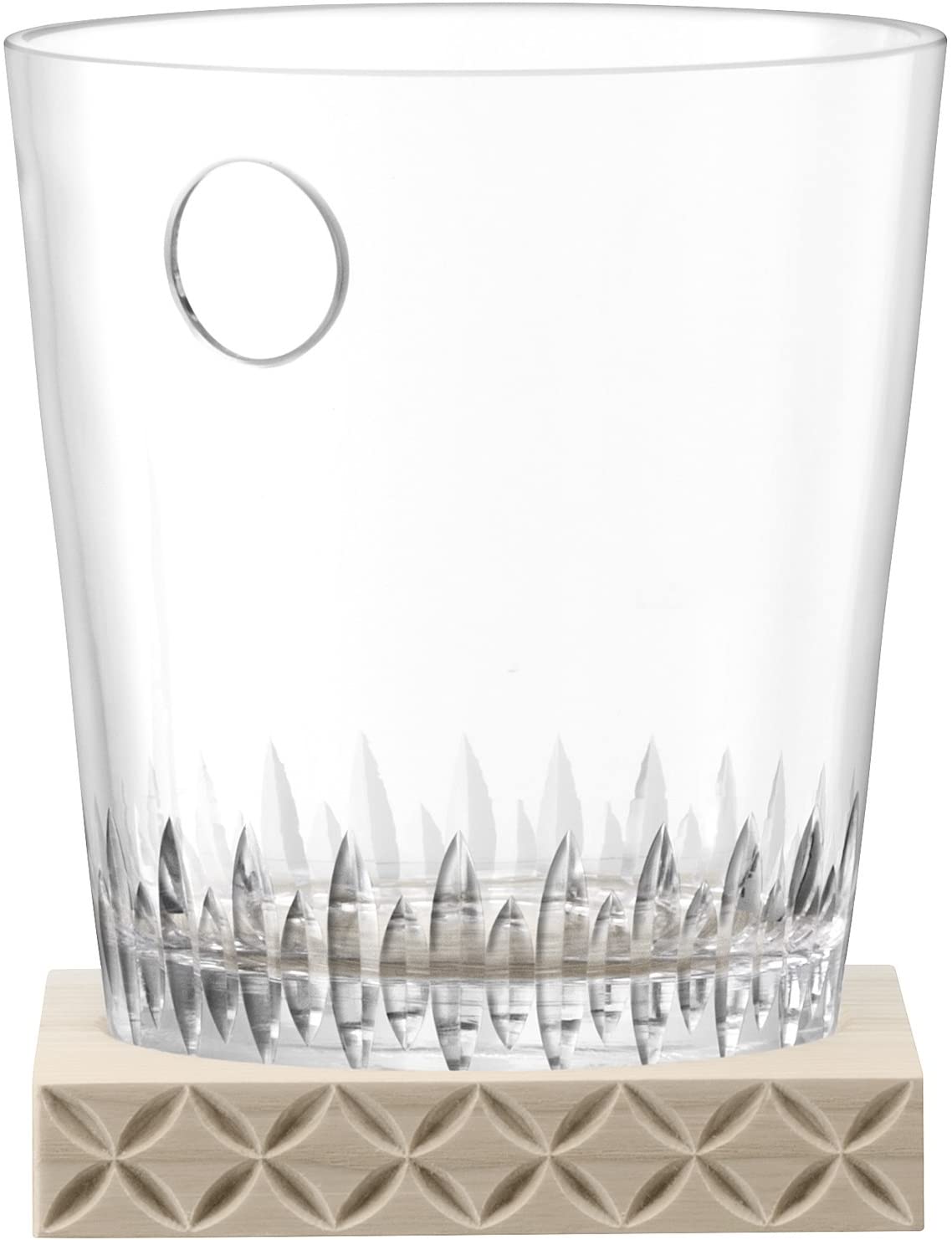 LSA International Tatra Ice Bucket & Ash Base H18.5 cm Clear/Cut, Clear