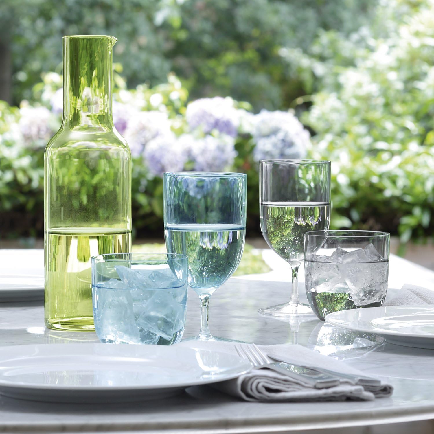 LSA International Hint Carafe 1.2 L Pale, Lime, 9 x 9 x 30 cm