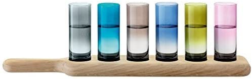 LSA Paddle Vodka Set & Oak Paddle l15.75in International Assorted Colors by LSA