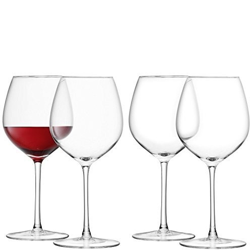'LSA Wine Red Wine Glass 400ml, Clear WI21 4 Red Wine Glasses (G1152 14 301