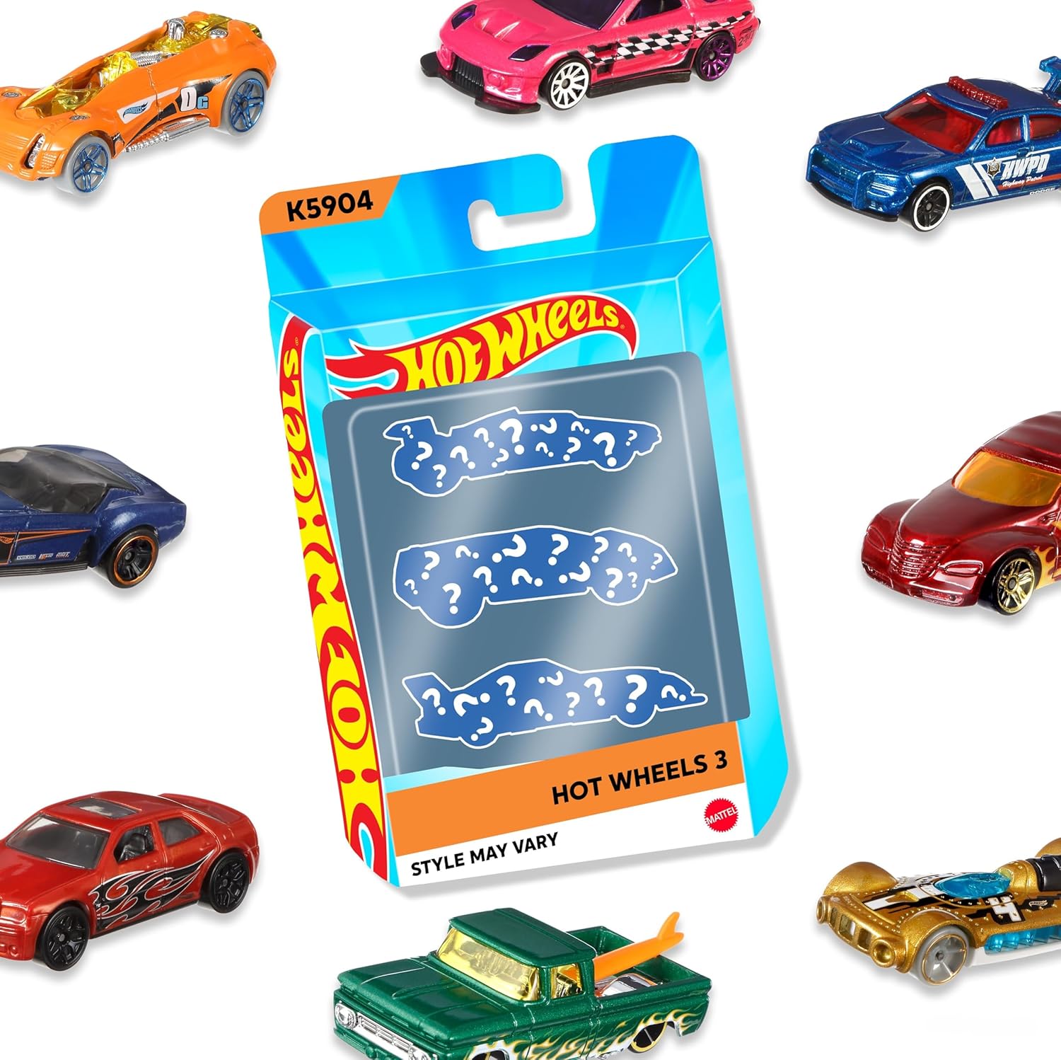 Hot Wheels K5904 3-Pack 1:64 Die-Cast Vehicles, Gift Set