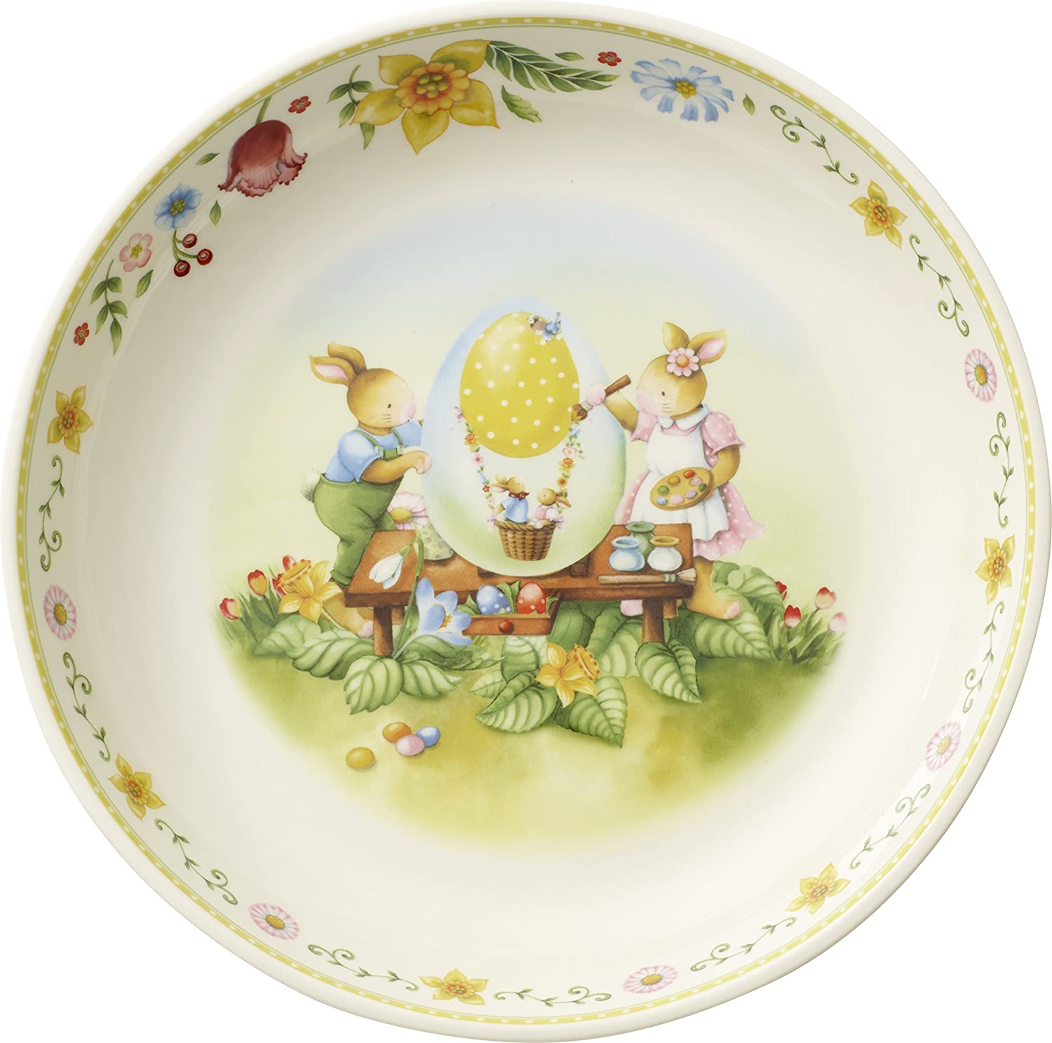 Villeroy & Boch Spring Fantasy Easter Basket Large Bunny Family 1486443765