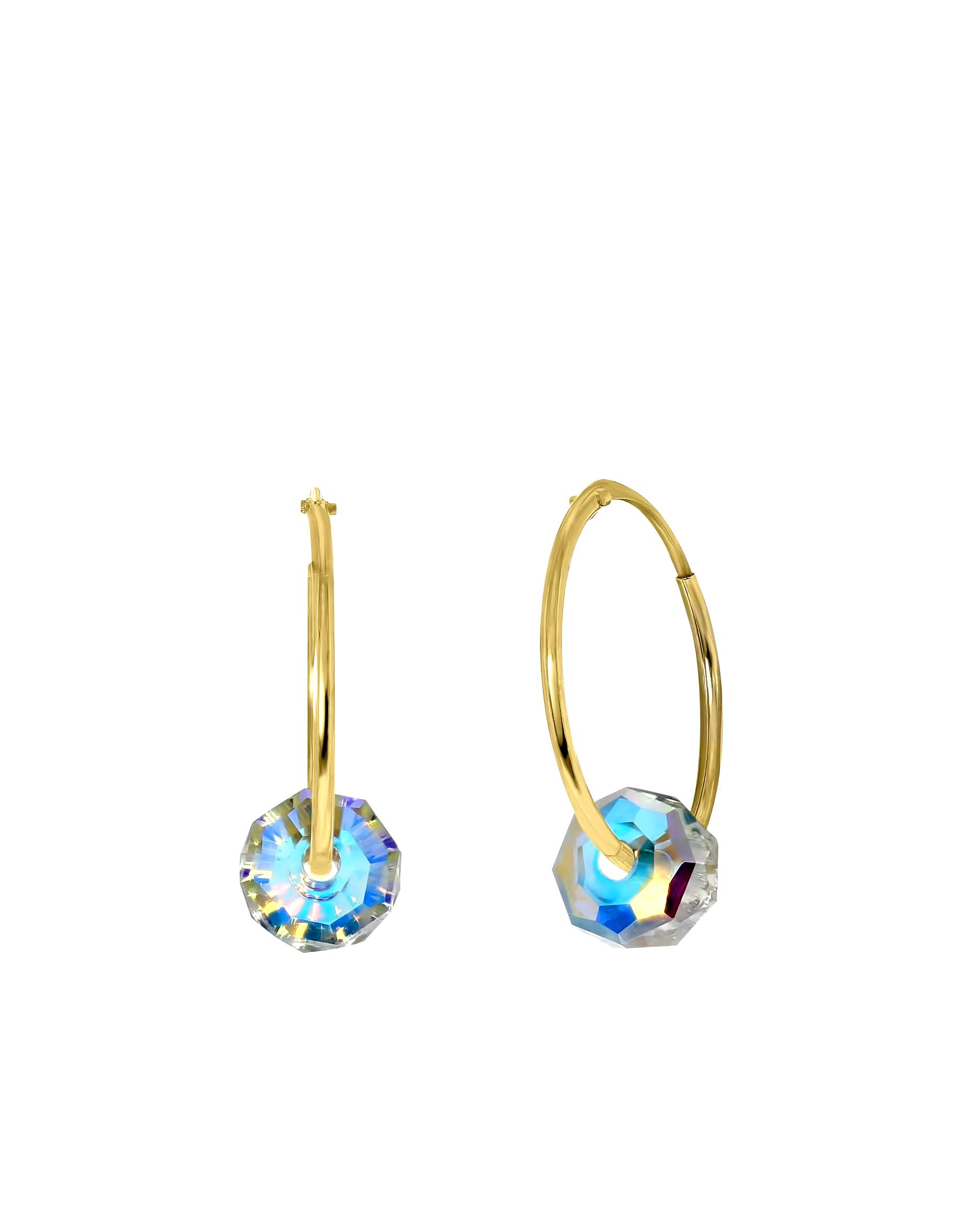 Lucardi earring earrings 585 gold - gold colored