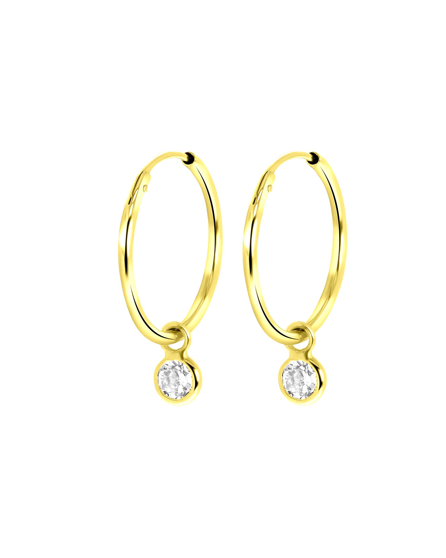 Lucardi earring earrings 585 gold - gold colored
