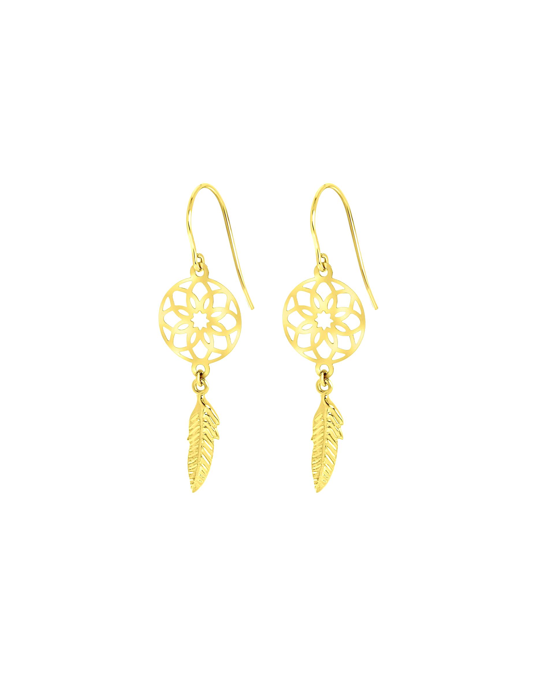 Lucardi earring earrings 585 gold - gold colored