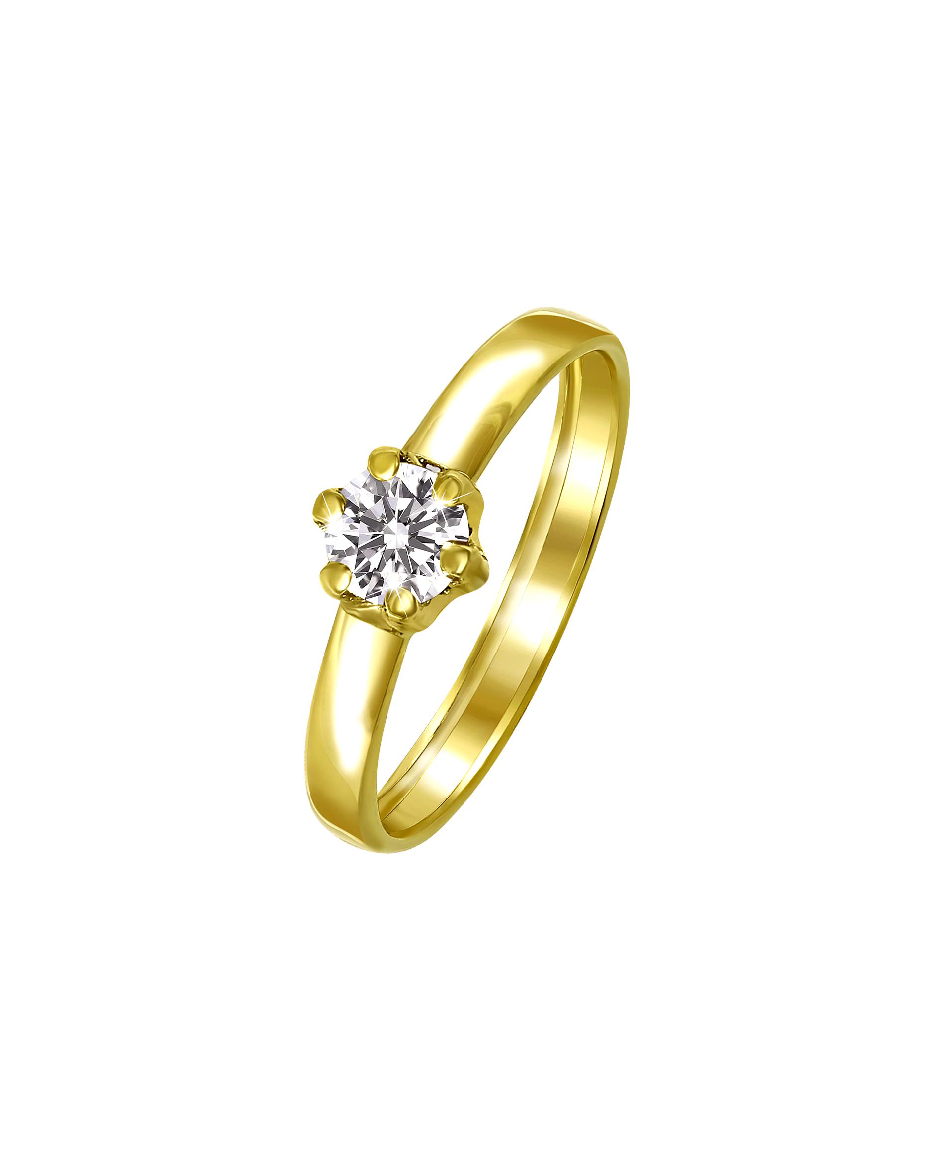 Lucardi ring rings 585 gold - gold colored