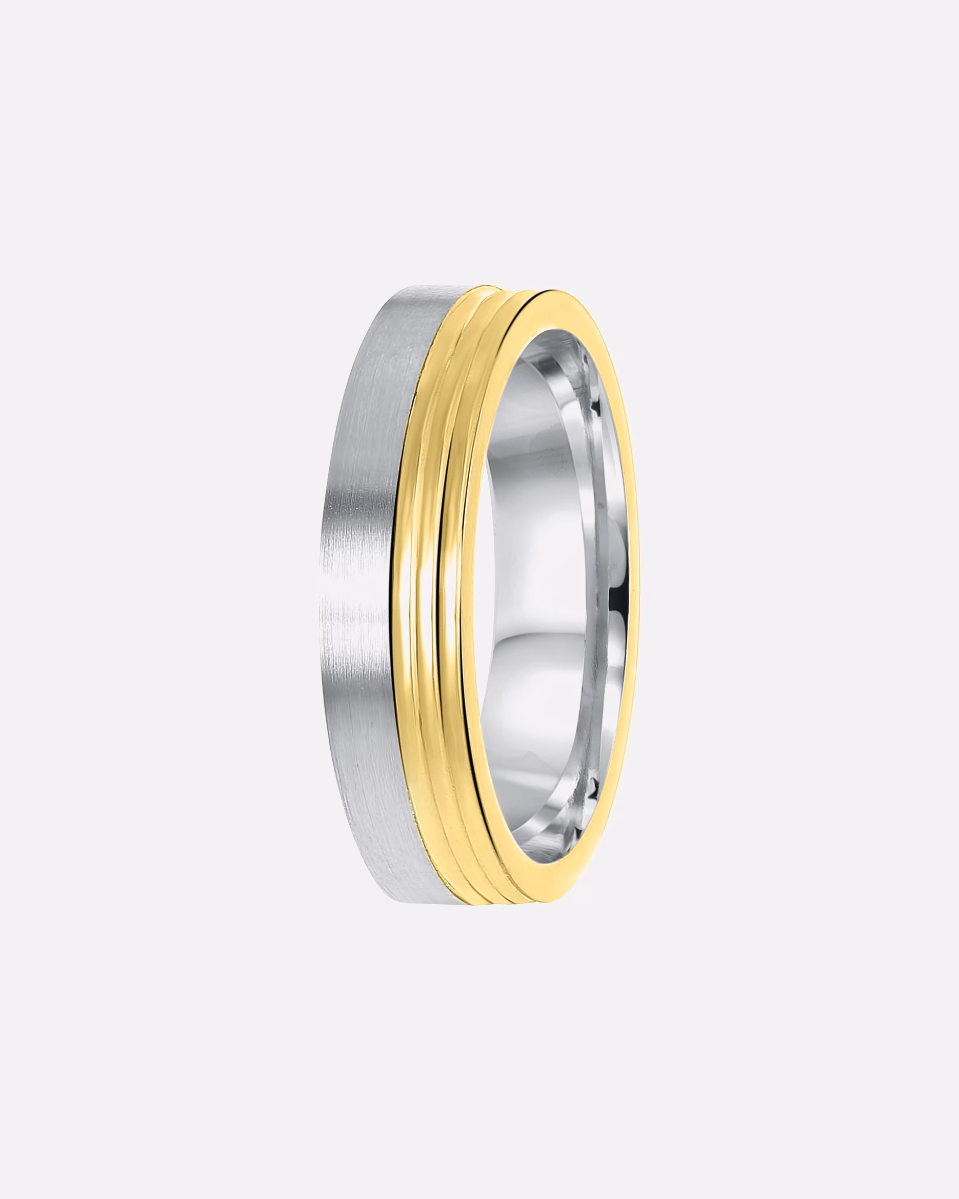 Lucardi Ring Rings Bilbao 925 silver - silver-gold colored