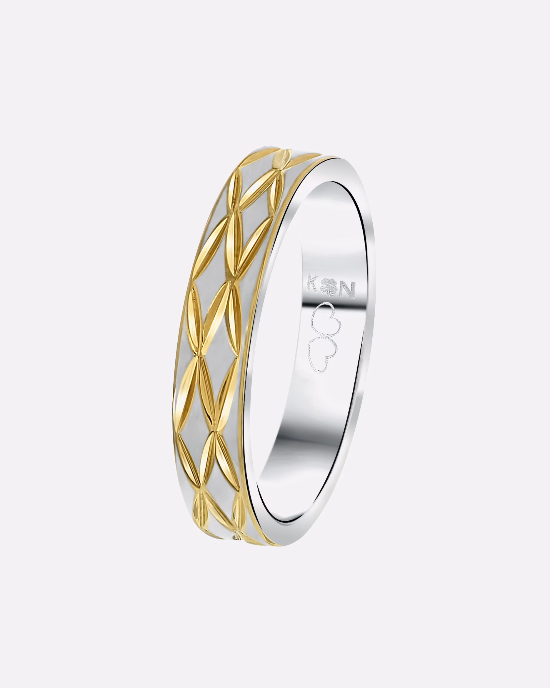 Lucardi Ring Rings Capri Steel - silver-gold colored