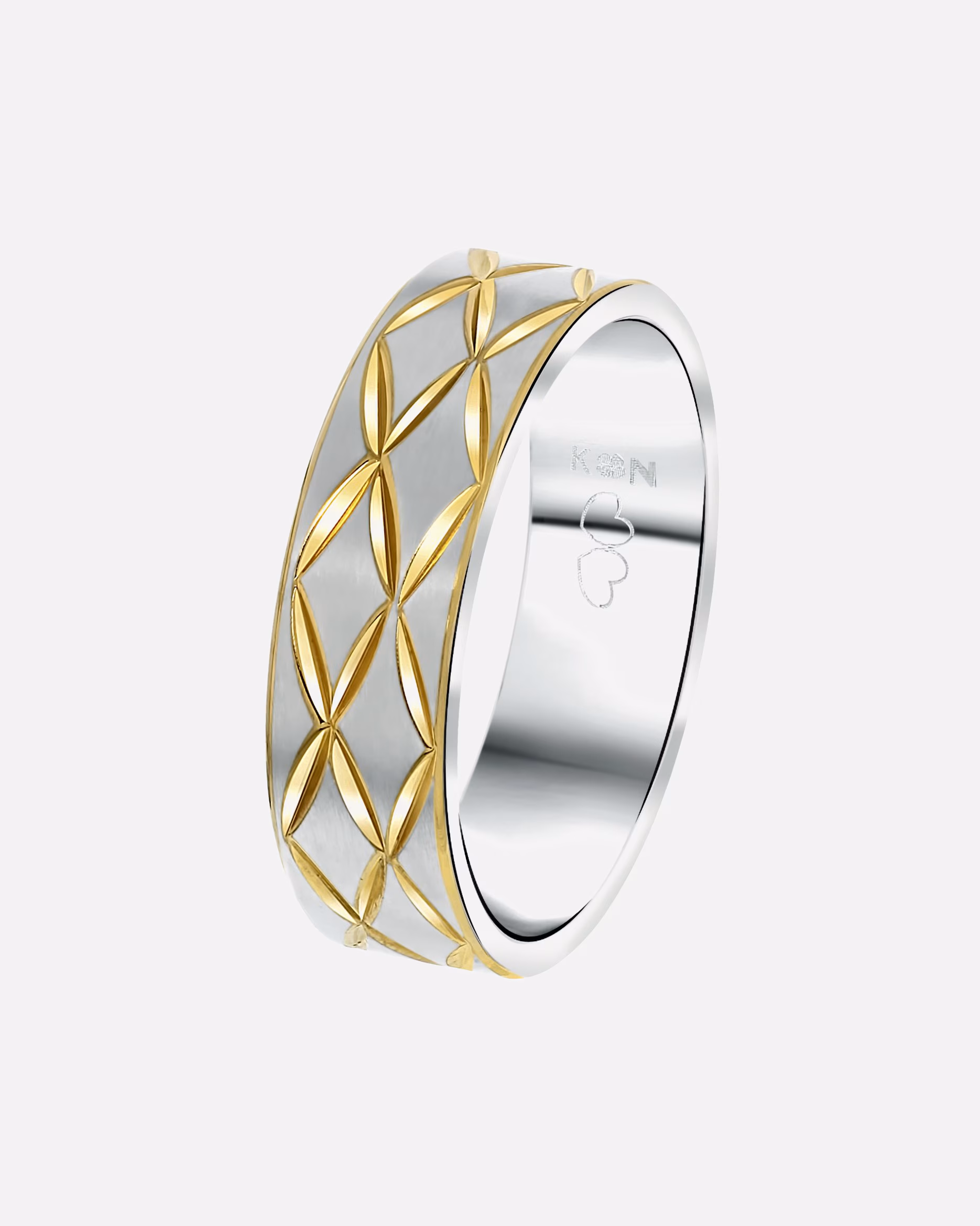 Lucardi Ring Rings Capri Steel - silver-gold colored