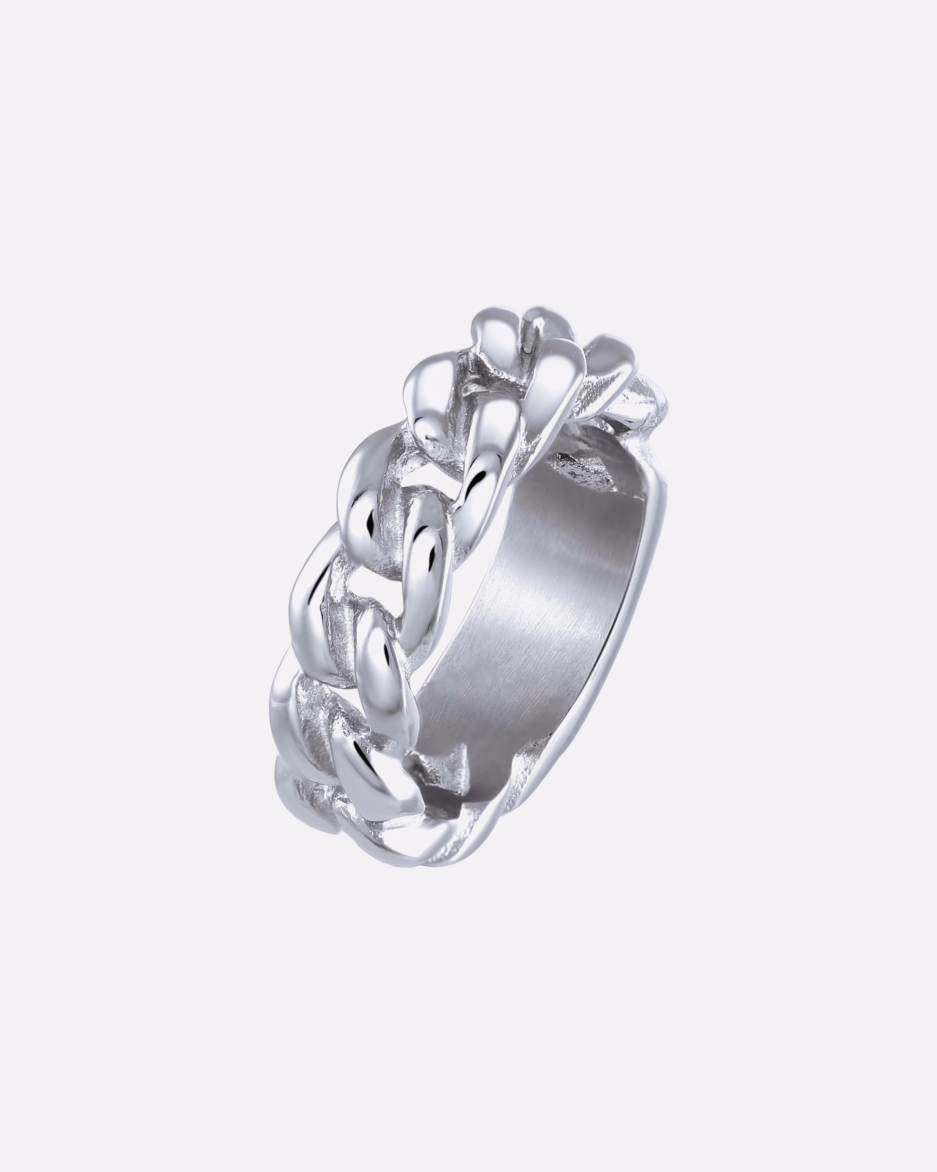 Lucardi Ring Rings Manilla Steel - silver