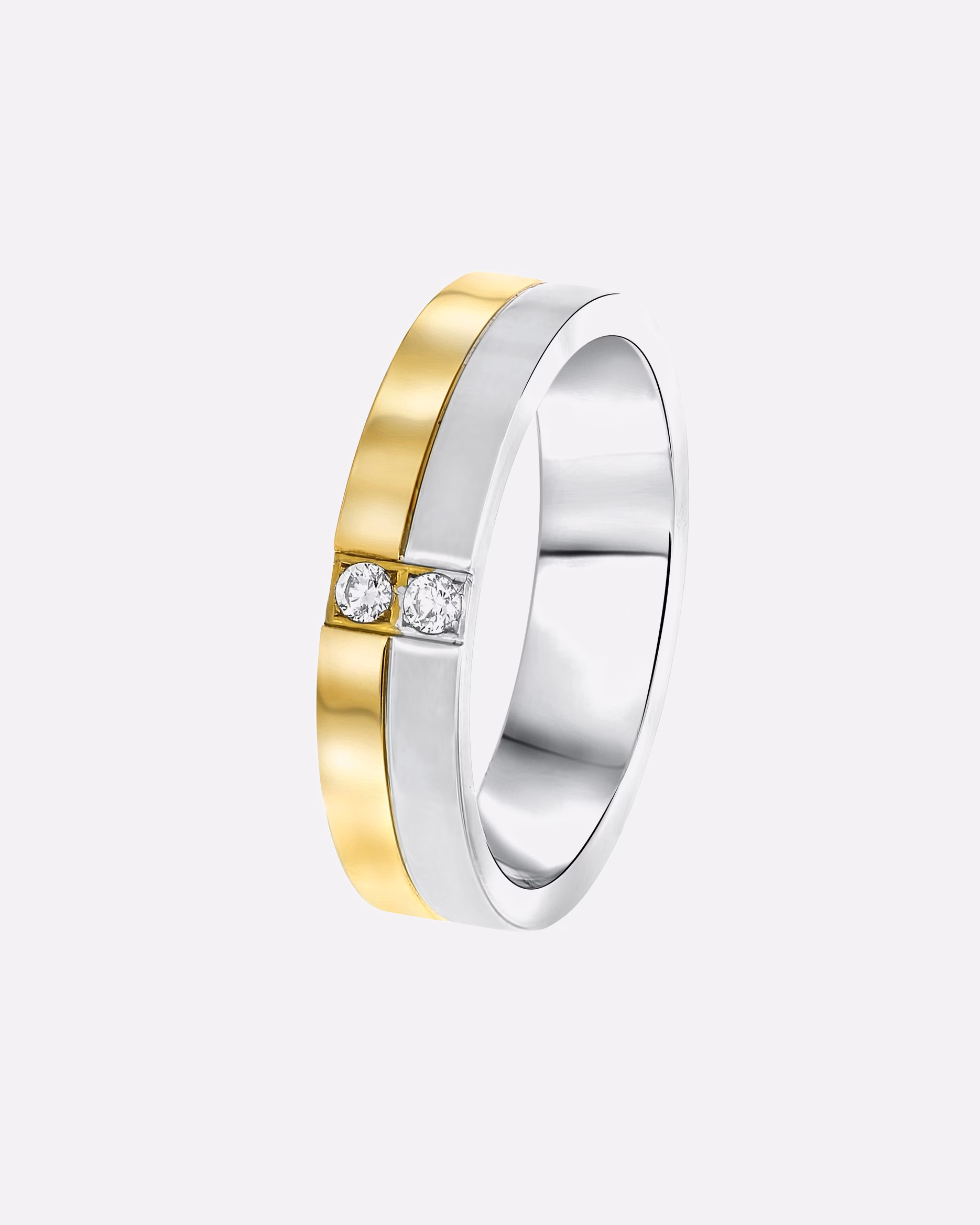 Lucardi Ring Rings Parijs steel - silver-gold colored