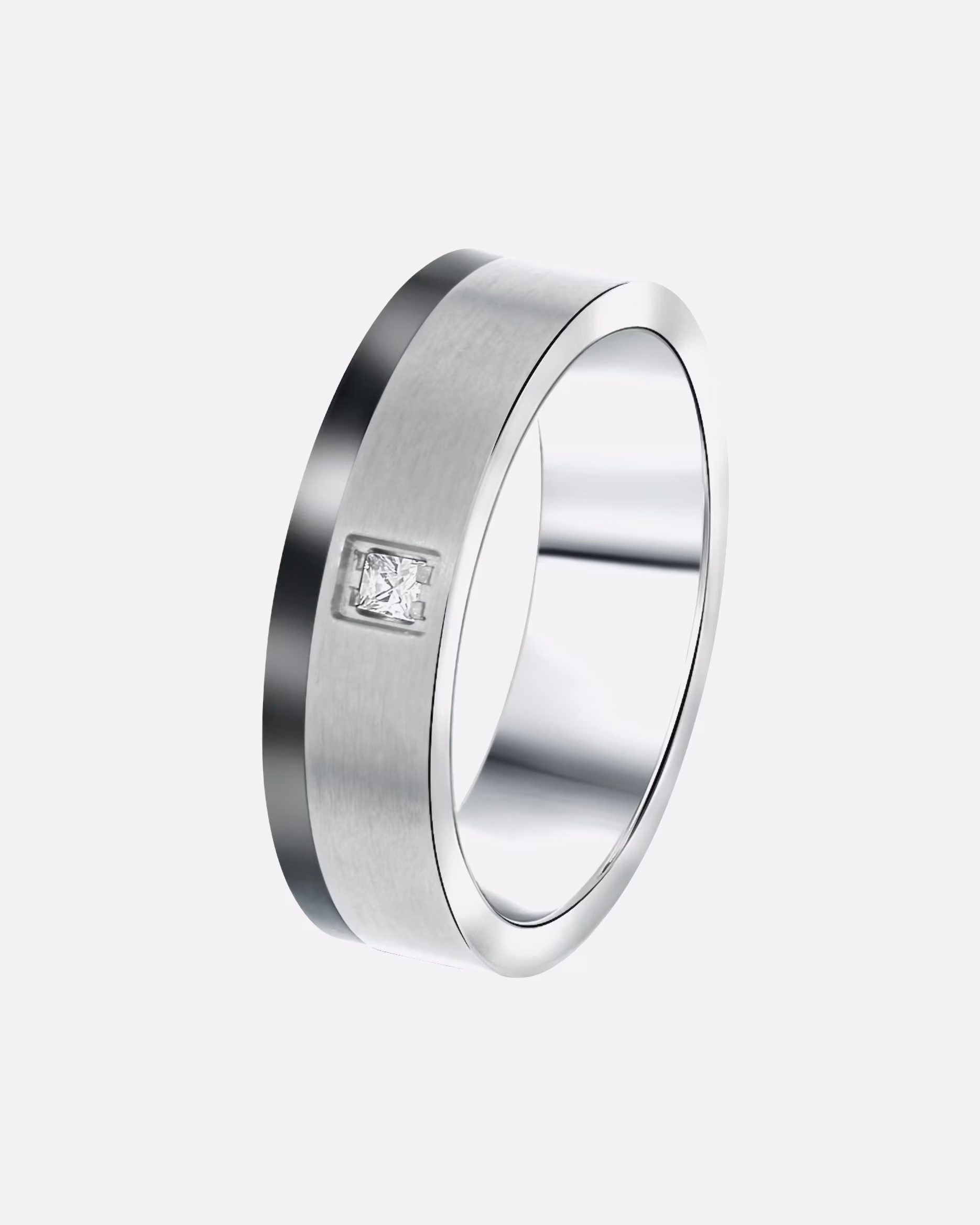 Lucardi Ring Rings Tokyo Titanium - silver