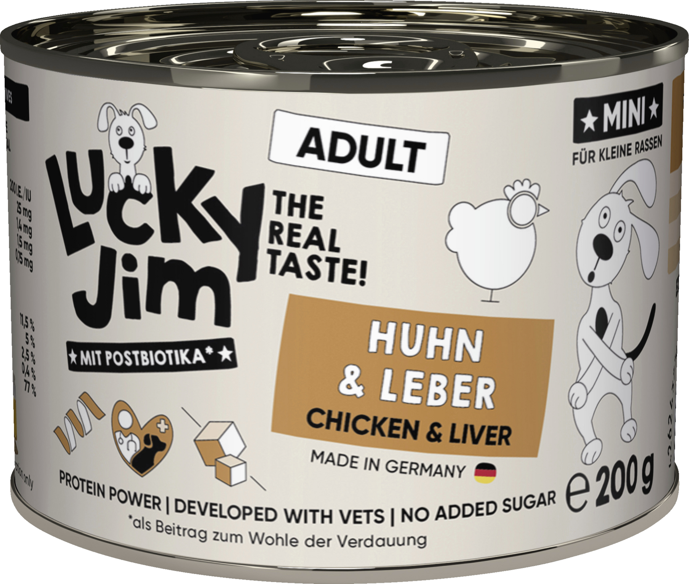 Lucky Jim wet dog food Mini Chicken & Liver 200g