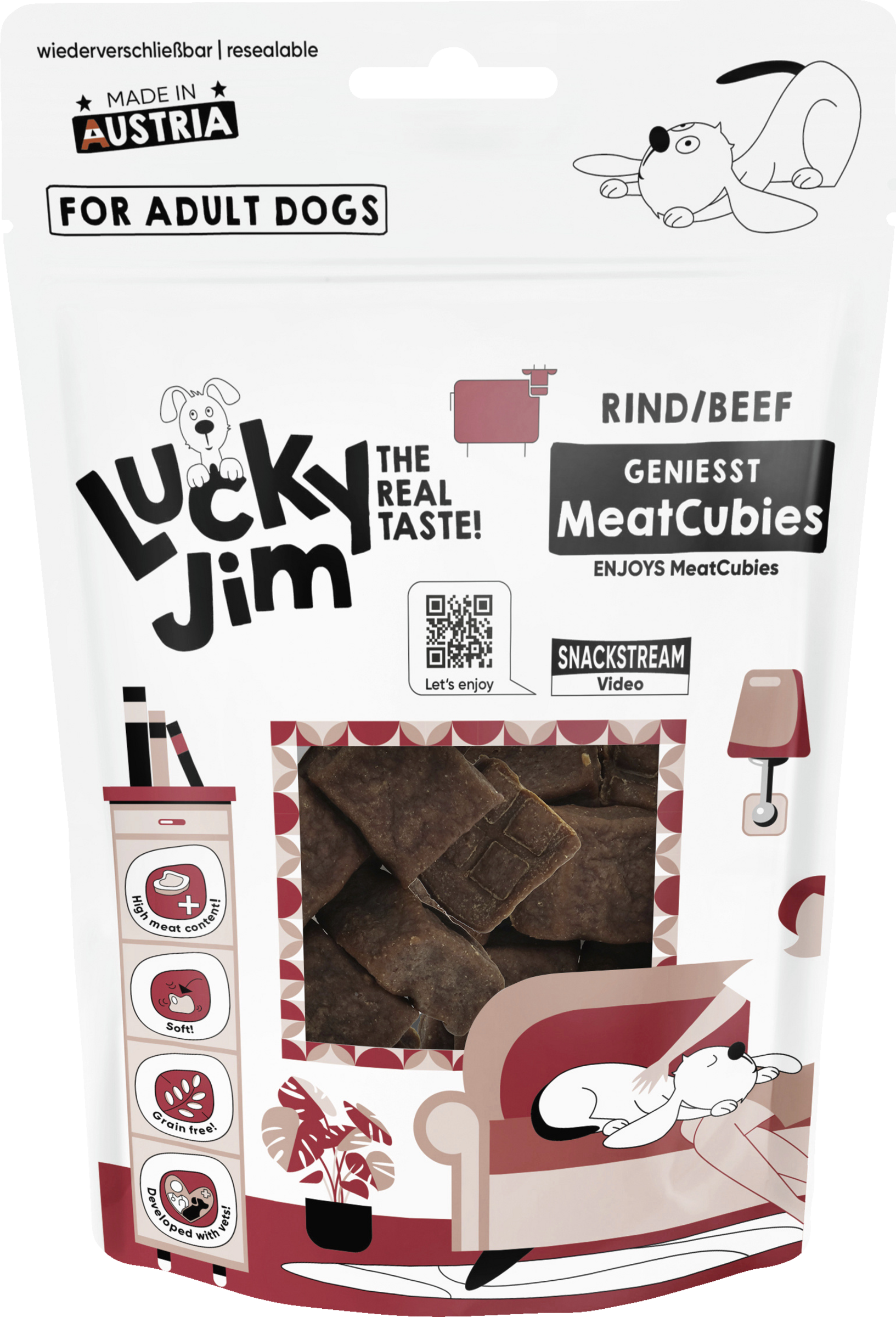 Lucky Jim Meat Cubes Beef 70g