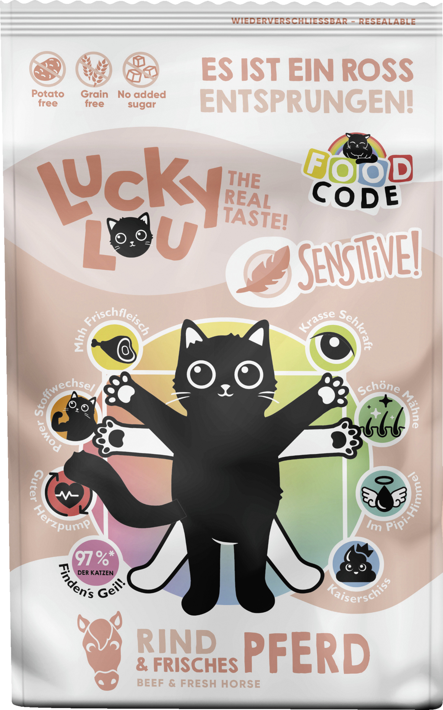 Lucky Lou FoodCode Sensitive Beef & Horse Dry Food
