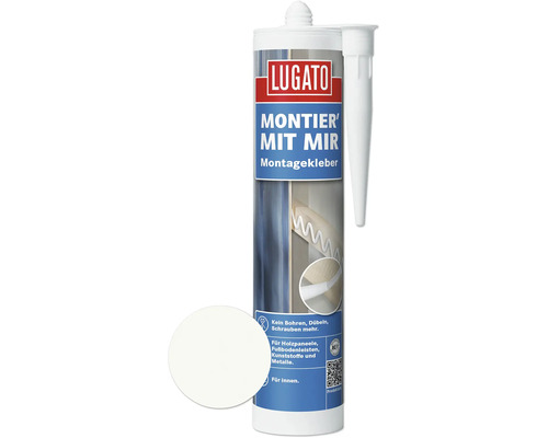 Lugato Montier with Mir mounting adhesive white 450 g