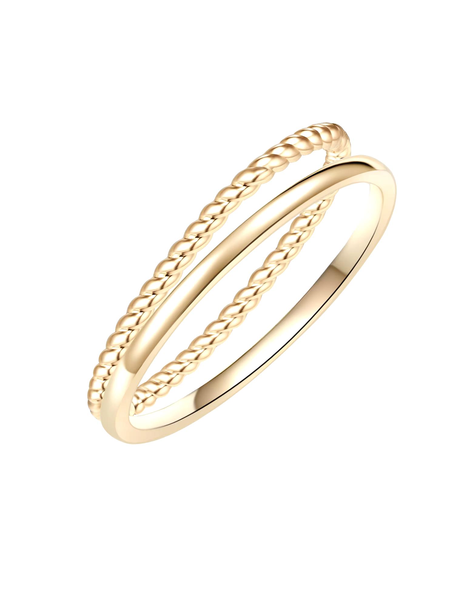 Lulu & Jane ring ring brass in yellow gold