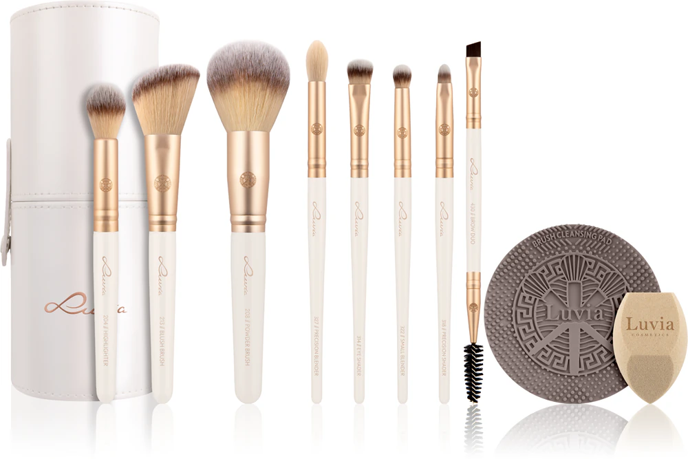 Luvia Cosmetics Prime Vegan brush set with case
