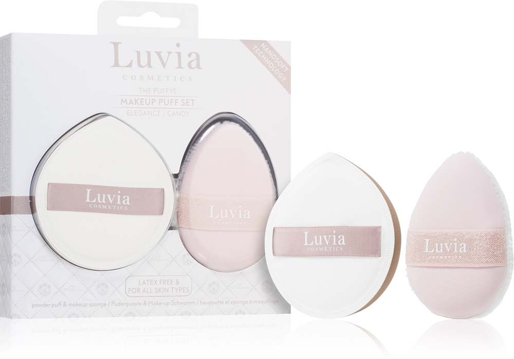 Luvia Cosmetics The Puffys Duo Puff Kit Set with Applicators Elegance/Candy