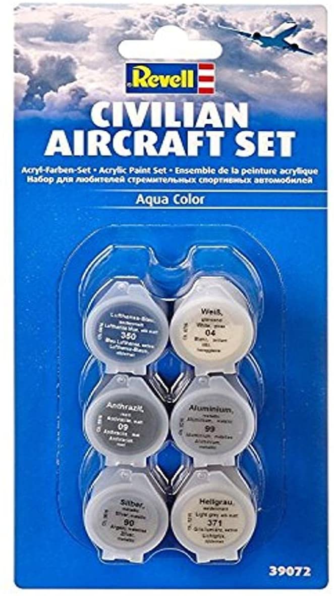 Revell 39072 8 Model Making Paint Set Civilian Planes