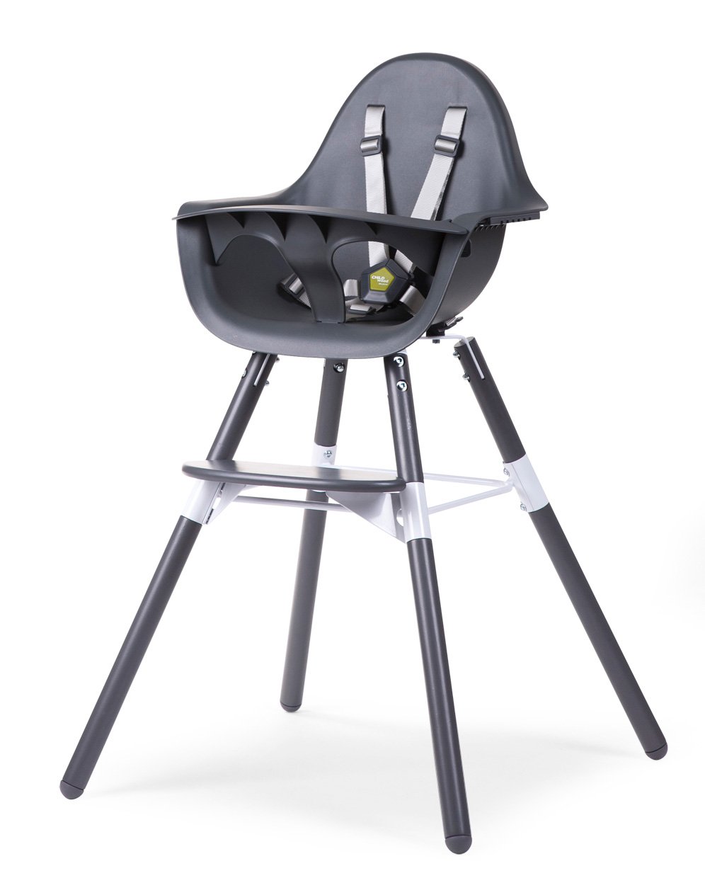 CHILD WOOD Baby High Chair Evolu 2 In 1 Set  Charcoal