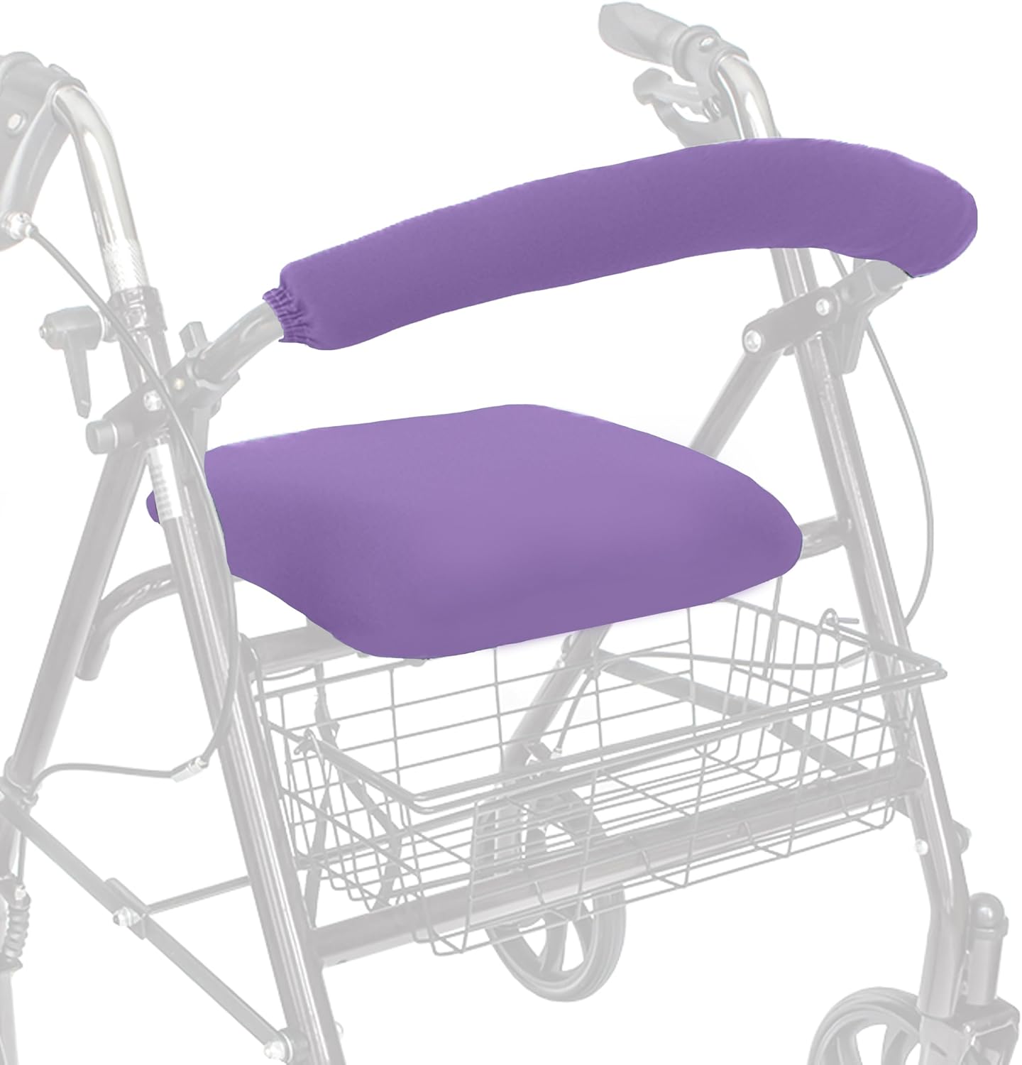 Top Glides Playful Purple Universal Walker Seat and Backrest Covers (Purple)