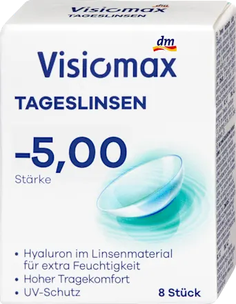 Visiomax Daily contact lenses, diopter -5.00, 8 units