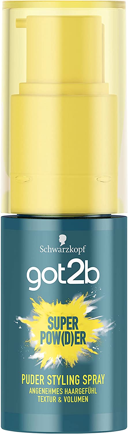 got2b Super Pow(d)er Puder Styling Spray (8 g), Haarspray verleiht mit feinem Sprühnebel Volumen und Textur, Haarpuder klebt nicht und duftet angenehm frisch